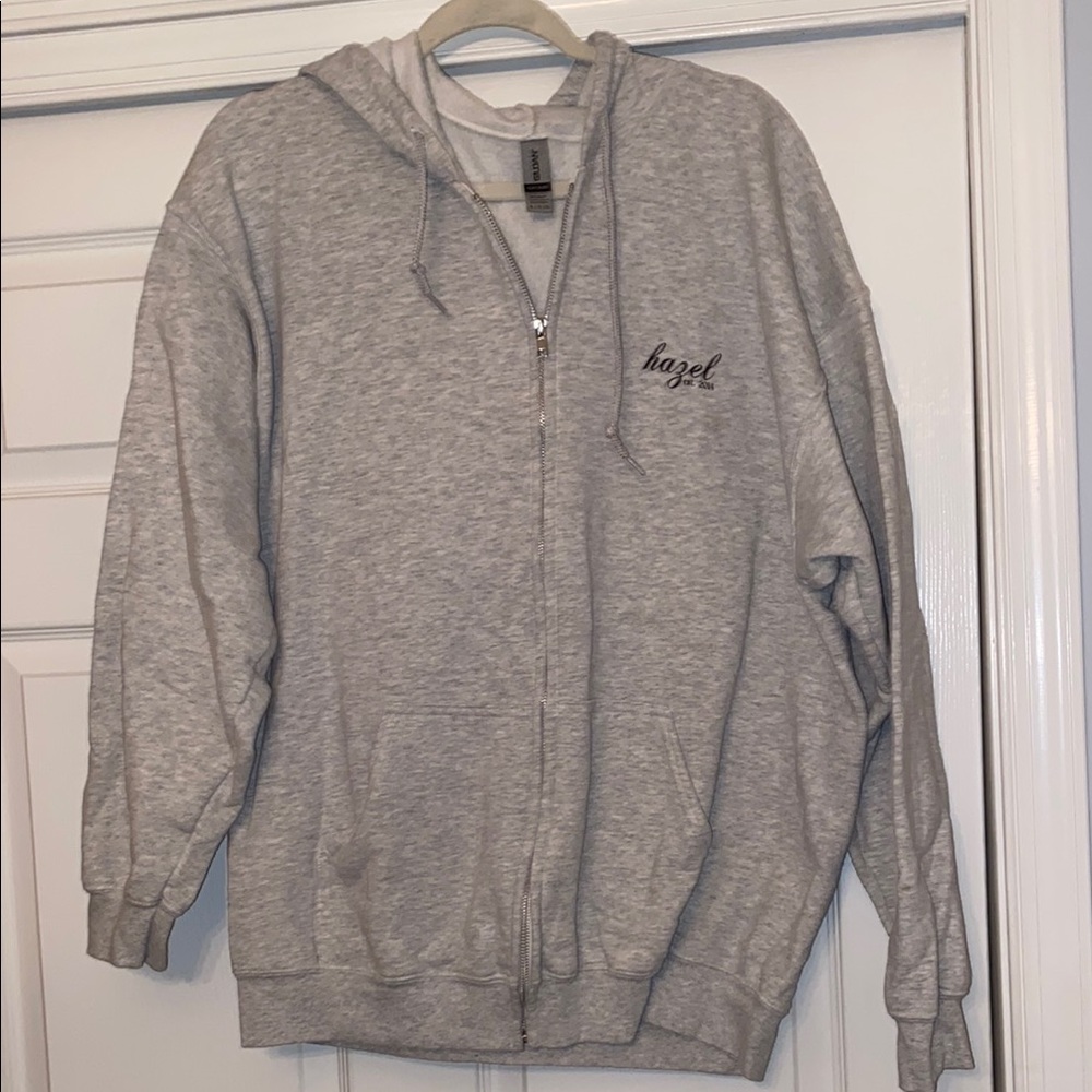 Hazel Gray Zip-Up Hoodie